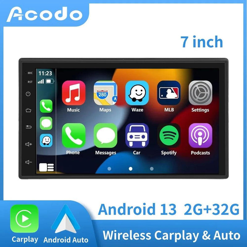 Central multimídia 7 polegadas com Android auto e bluetooth - LOJAS ITACOLOMY