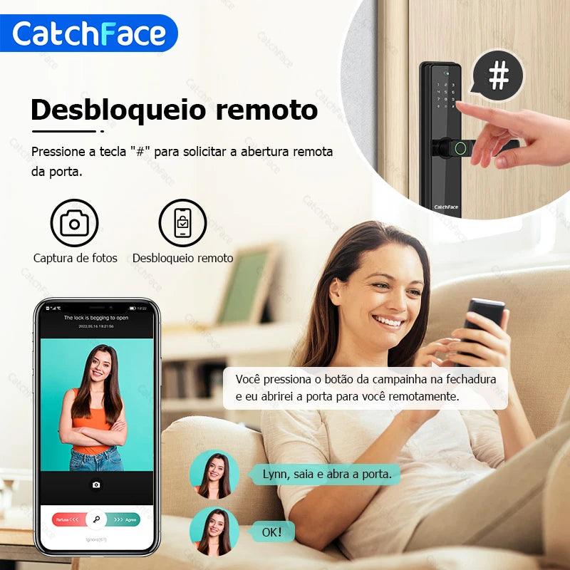 Brazil Camera photo-Taking Tempering Upgraded Version TUYA Wifi Electronic Smart Digit Door Lock Fingerprint Door Security - LOJAS ITACOLOMY